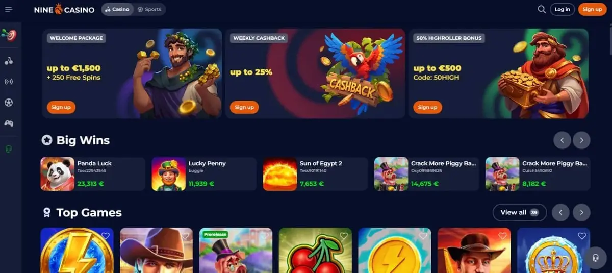 Nine Casino screenshot